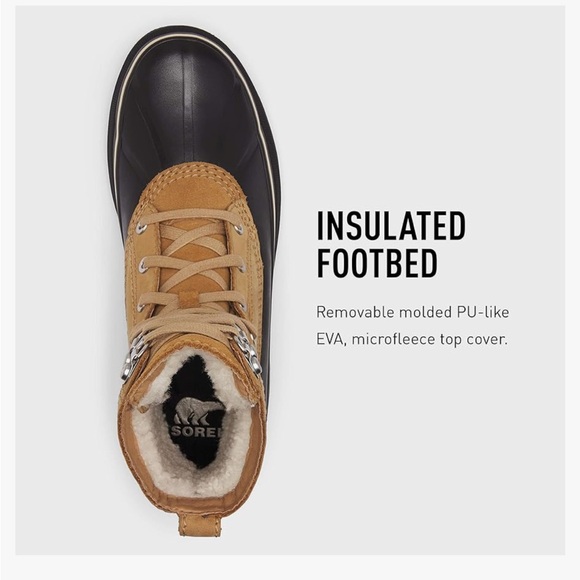 NWOB Sorel Men's Caribou Storm WP Boot - Rain and Wind - Waterproof - Buff, 7 - Picture 5 of 14